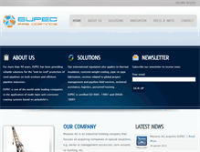 Tablet Screenshot of eupec-pipecoatings.com